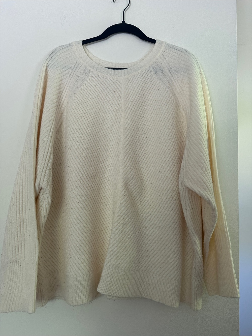 Classic Cream Crewneck Women's Sweater